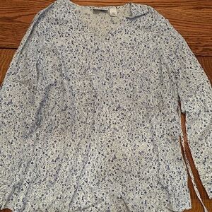Floral Blue Blouse